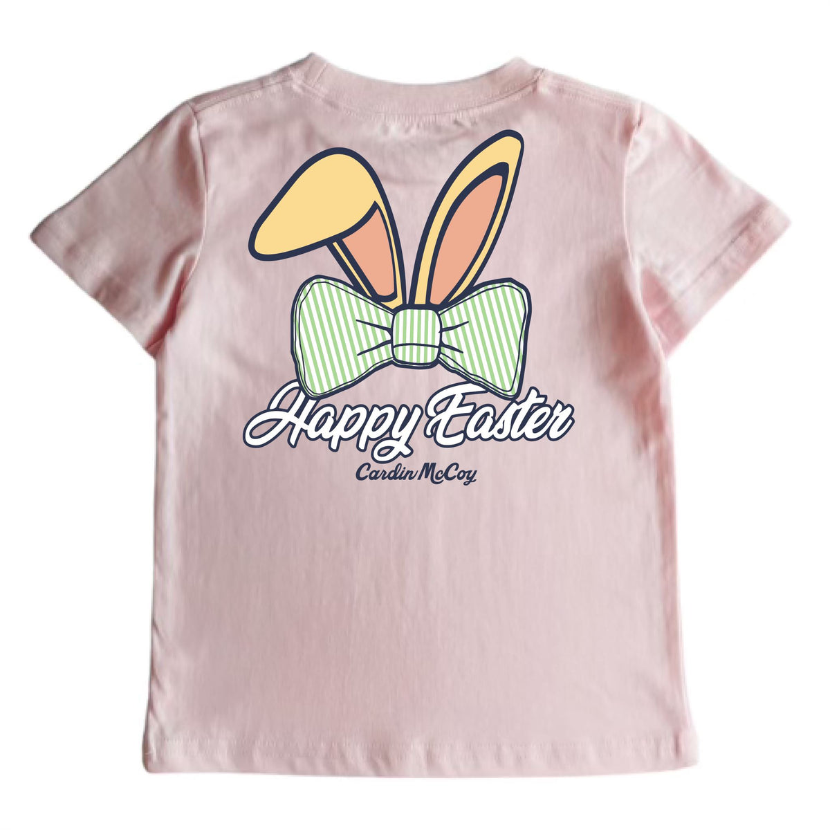 Kids' Happy Easter Short-Sleeve Tee Short Sleeve T-Shirt Cardin McCoy Light Pink XXS (2/3) Pocket