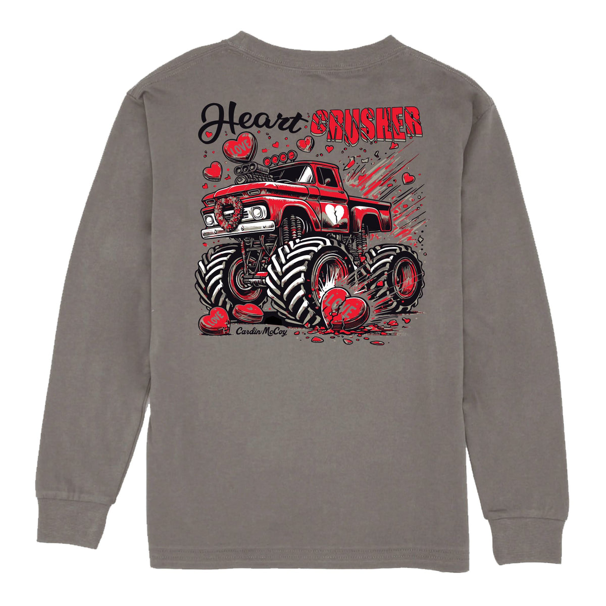 Kids' Heart Crusher Long-Sleeve Tee Long Sleeve T-Shirt Cardin McCoy Anchor Gray XXS (2/3) Pocket