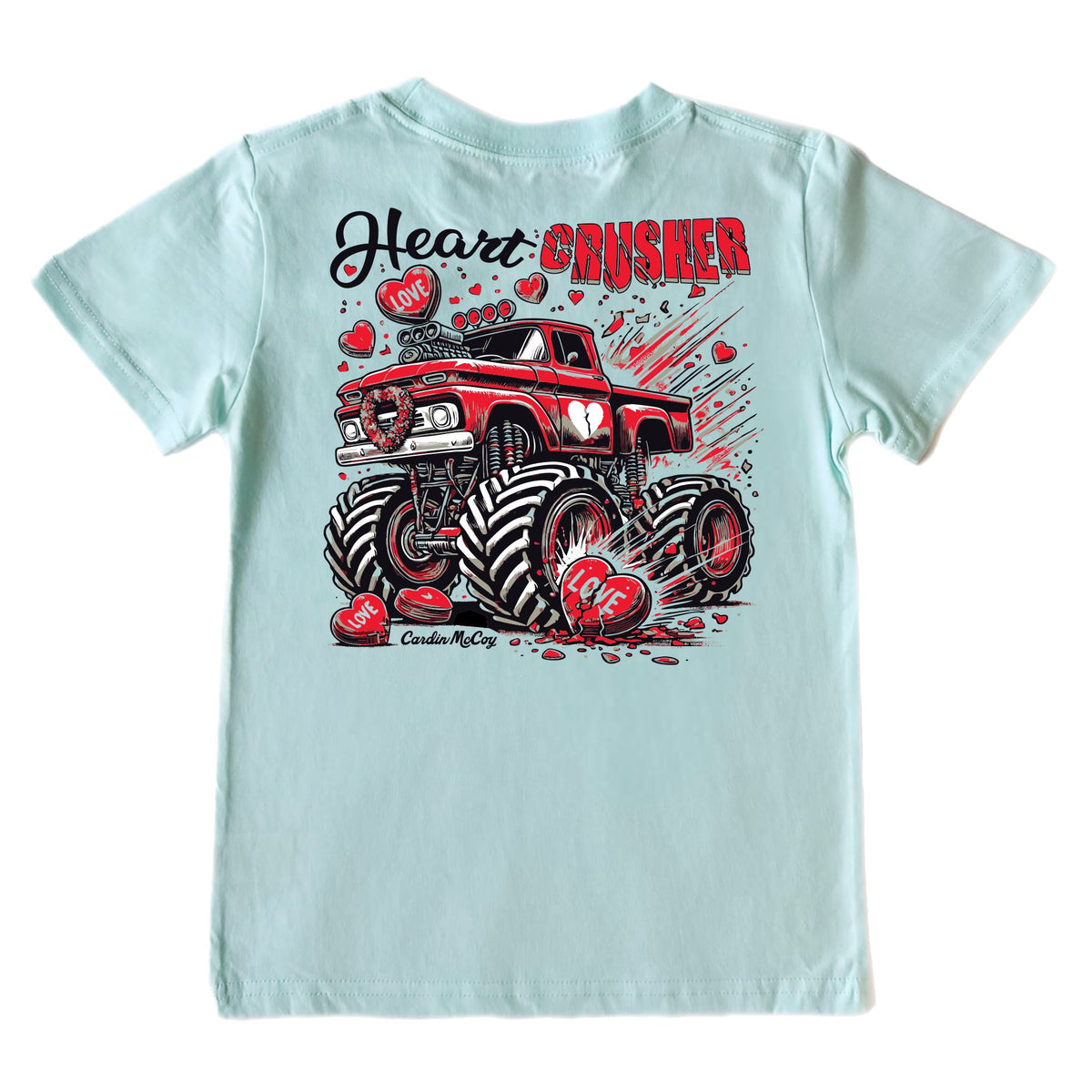 Kids' Heart Crusher Short-Sleeve Tee Short Sleeve T-Shirt Cardin McCoy Blue Mint M (8/10) No Pocket