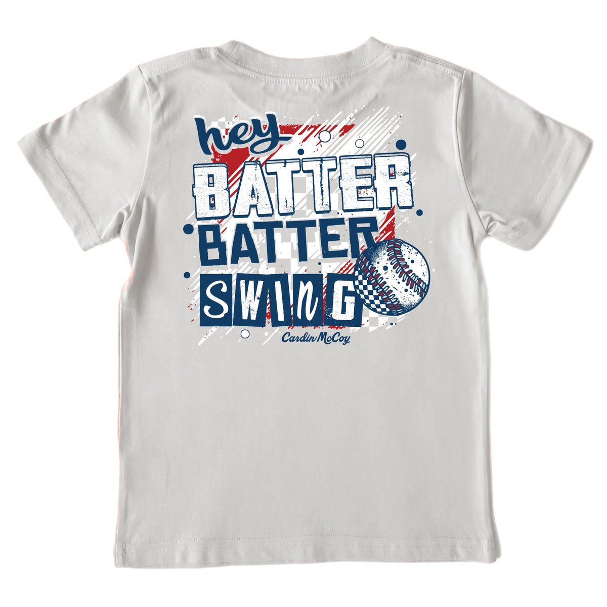 Kids' Hey Batter Batter Short-Sleeve Tee Short Sleeve T-Shirt Cardin McCoy Ice Gray XXS (2/3) Pocket