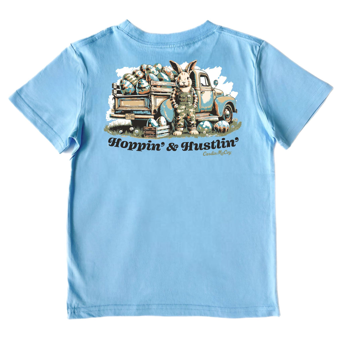 Kids' Hoppin' and Hustlin' Short-Sleeve Tee Short Sleeve T-Shirt Cardin McCoy Light Blue XXS (2/3) No Pocket