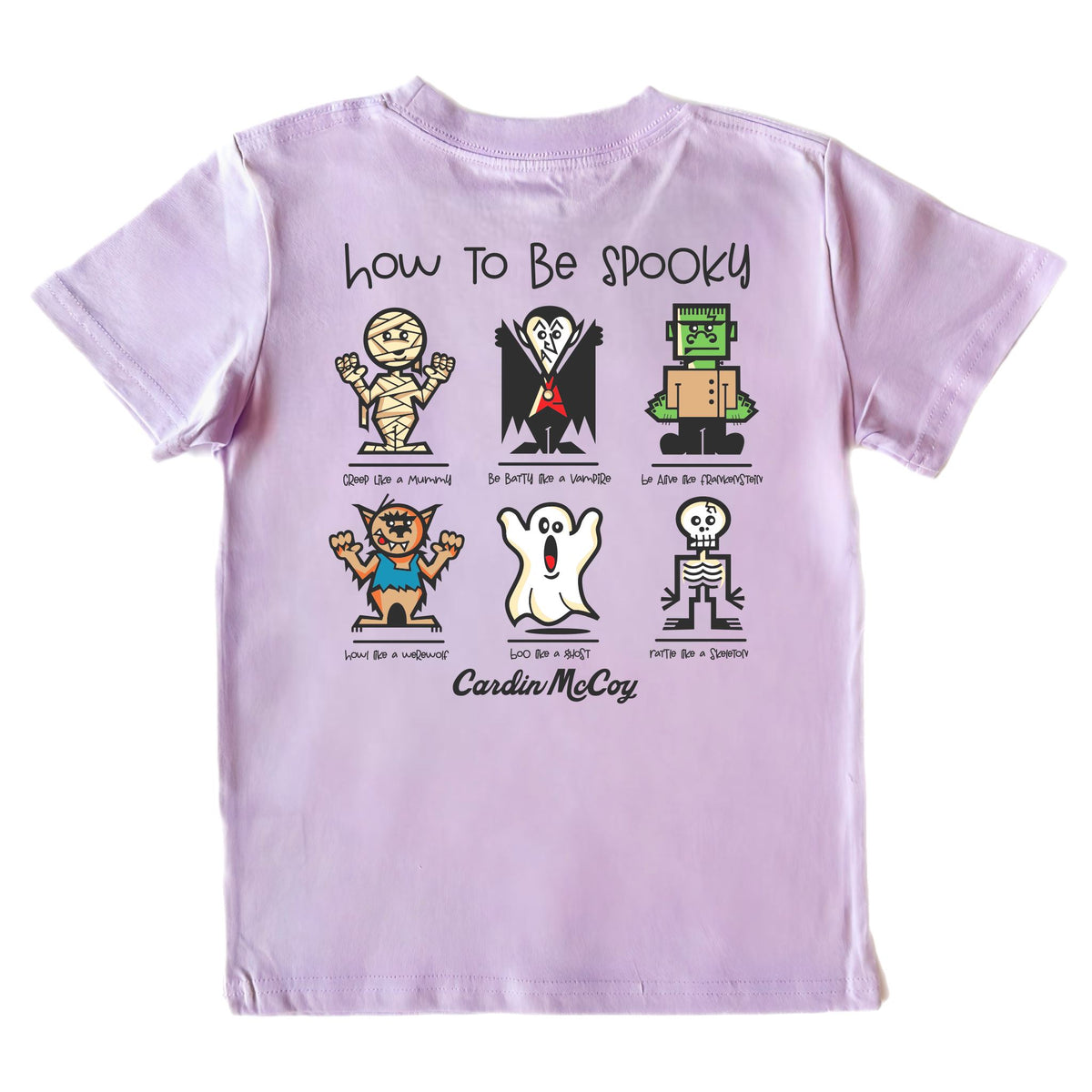 Kids' How to Be Spooky Short-Sleeve Tee Short Sleeve T-Shirt Cardin McCoy Lavender XXS (2/3) Pocket