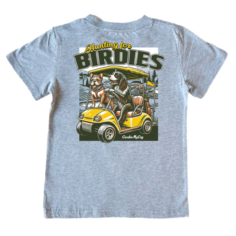 Kids' Hunting for Birdies Short-Sleeve Tee Short Sleeve T-Shirt Cardin McCoy Heather Gray XXS (2/3) Pocket