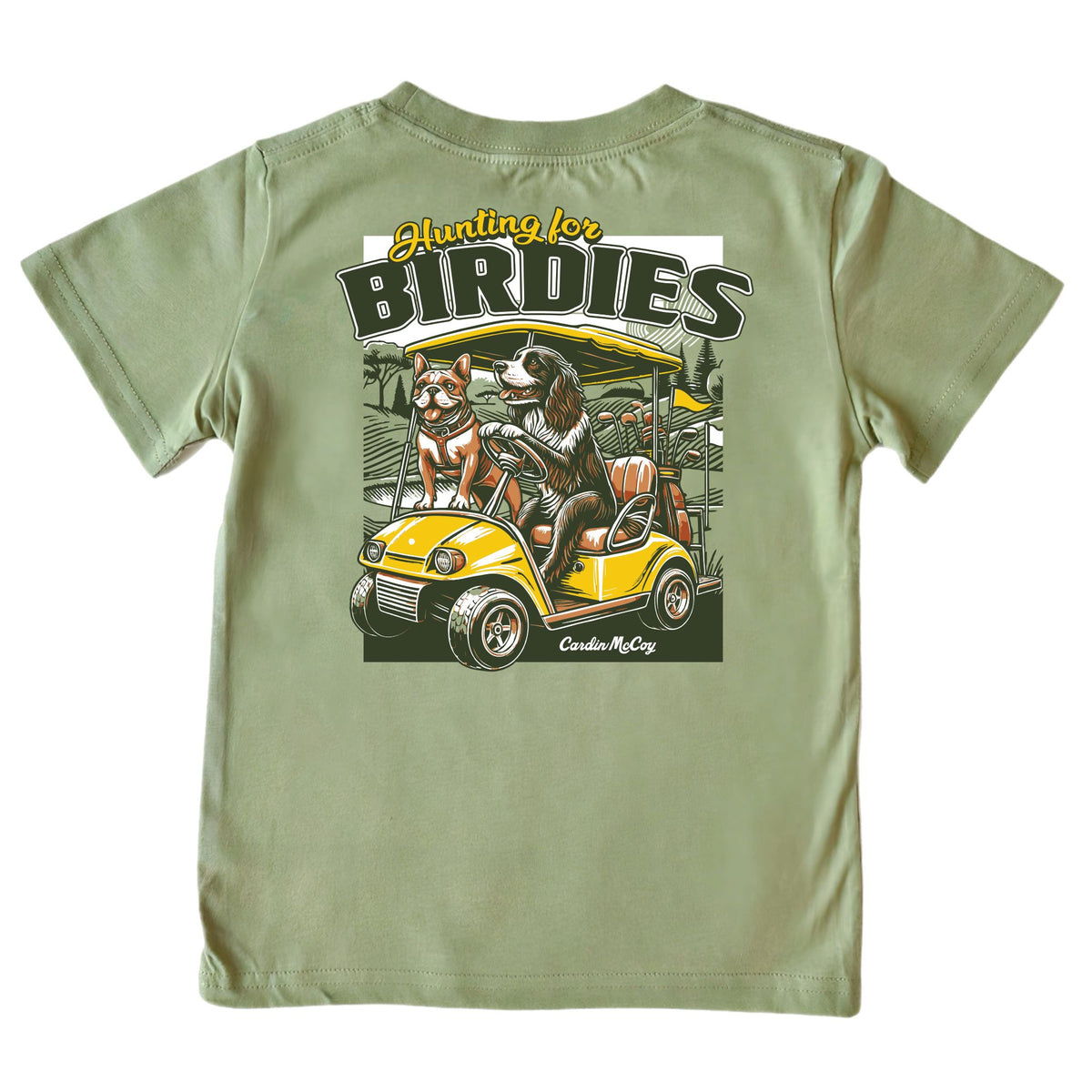 Kids' Hunting for Birdies Short-Sleeve Tee Short Sleeve T-Shirt Cardin McCoy Light Olive XXS (2/3) Pocket