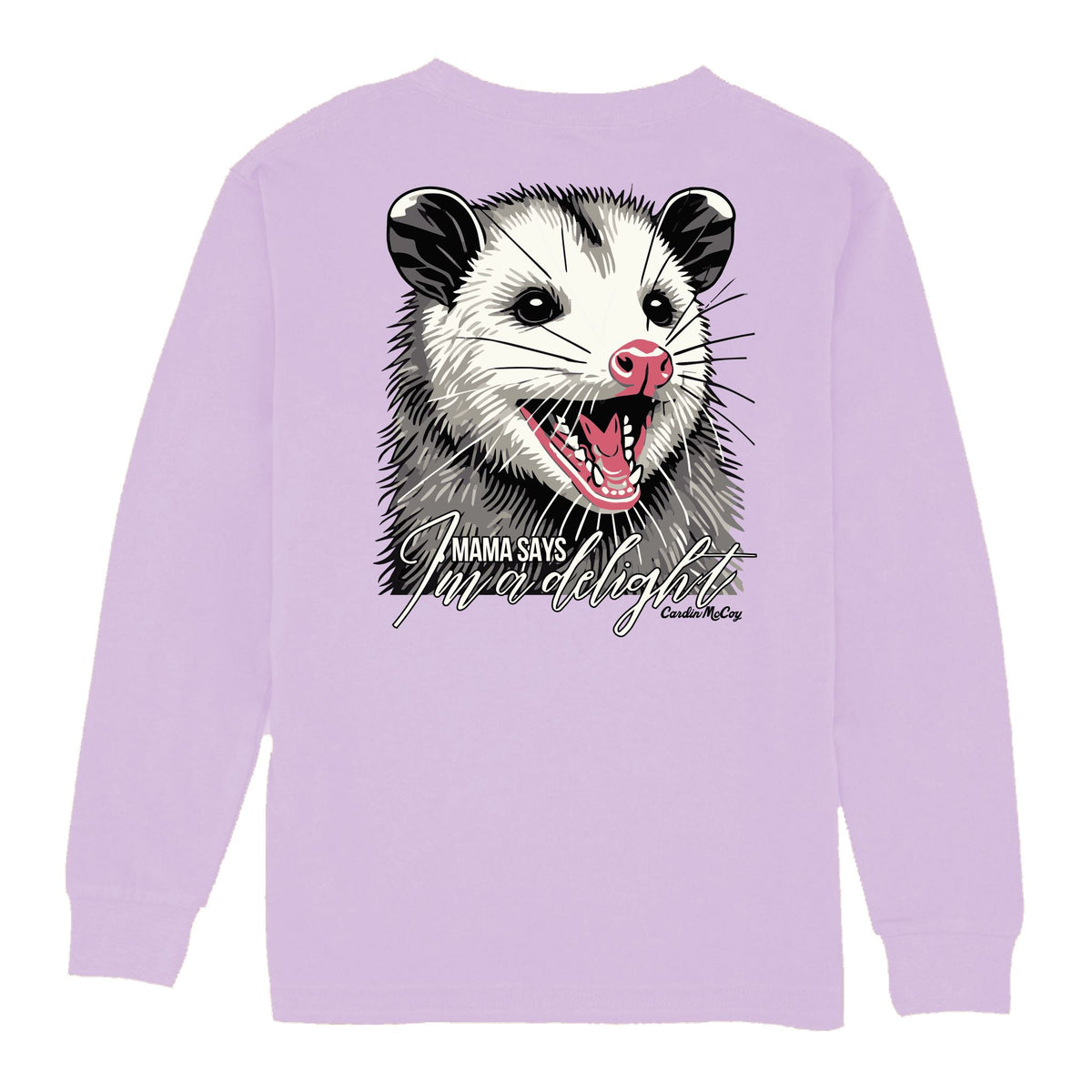 Kids' I'm a Delight Long-Sleeve Tee Long Sleeve T-Shirt Cardin McCoy Lavender XXS (2/3) Pocket