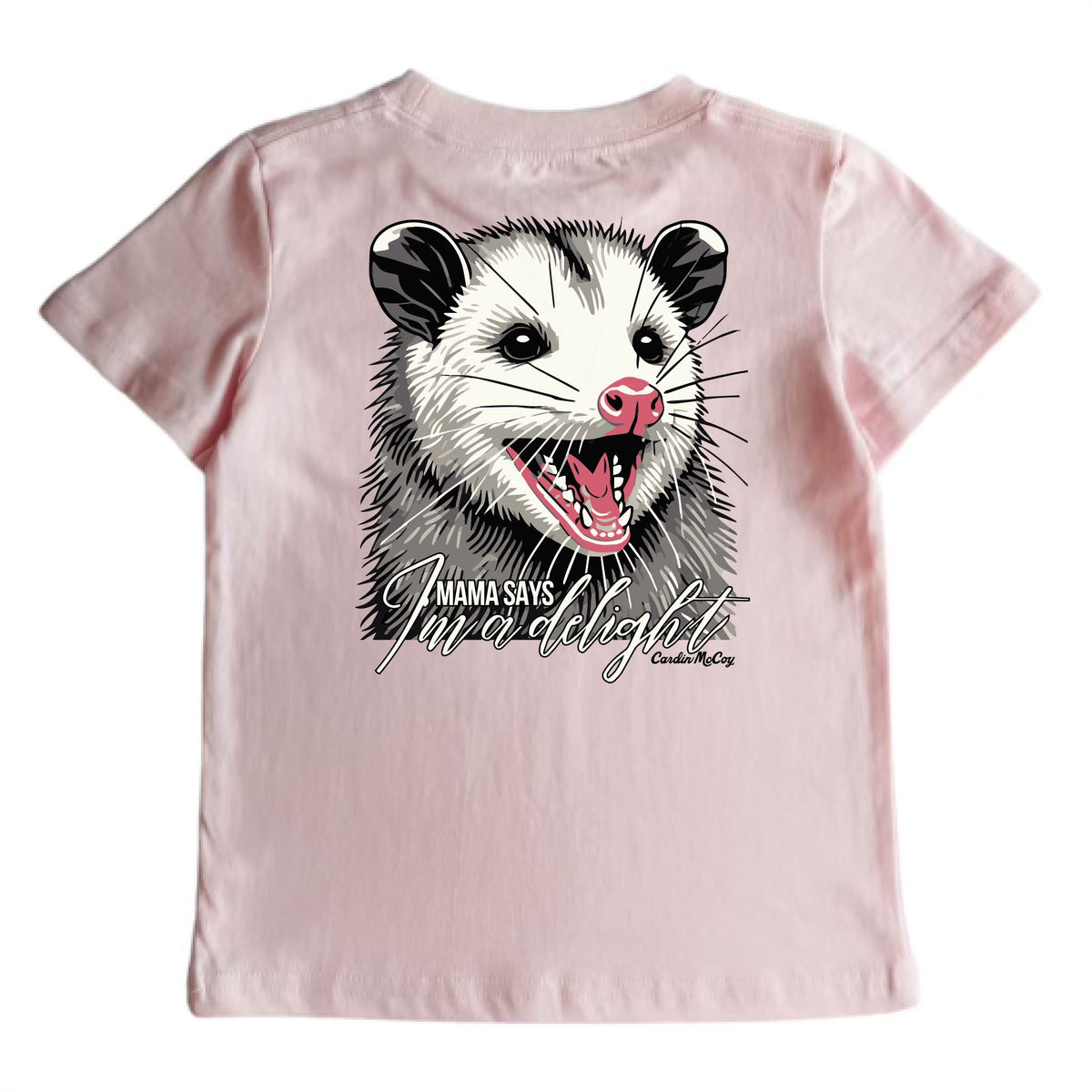 Kids' I'm a Delight Short-Sleeve Tee Short Sleeve T-Shirt Cardin McCoy Light Pink XXS (2/3) Pocket