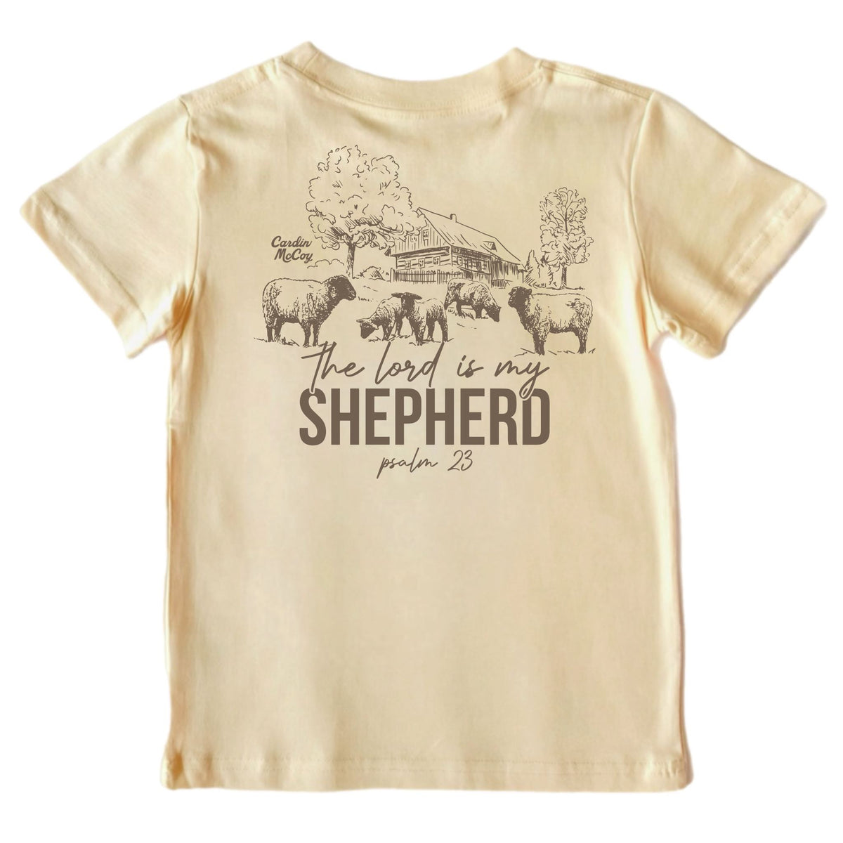 Kids' Lord is My Shepherd Short-Sleeve Tee Short Sleeve T-Shirt Cardin McCoy Sand XXS (2/3) Pocket