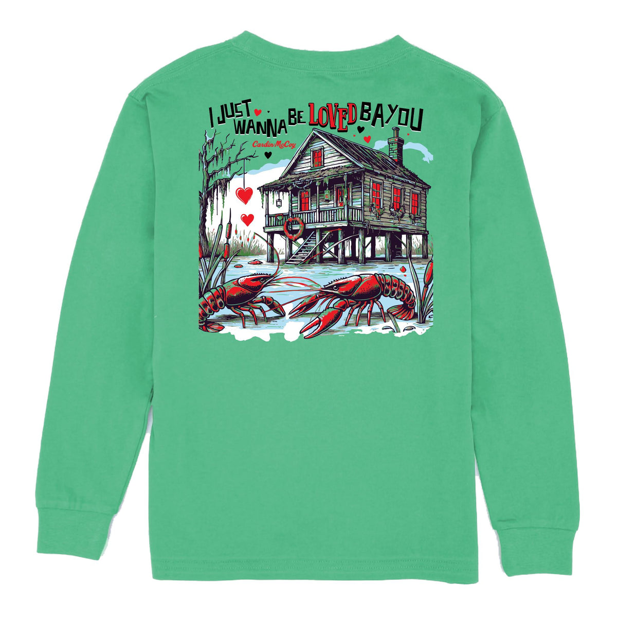 Kids' Loved Bayou Long-Sleeve Tee Long Sleeve T-Shirt Cardin McCoy Green XXS (2/3) Pocket