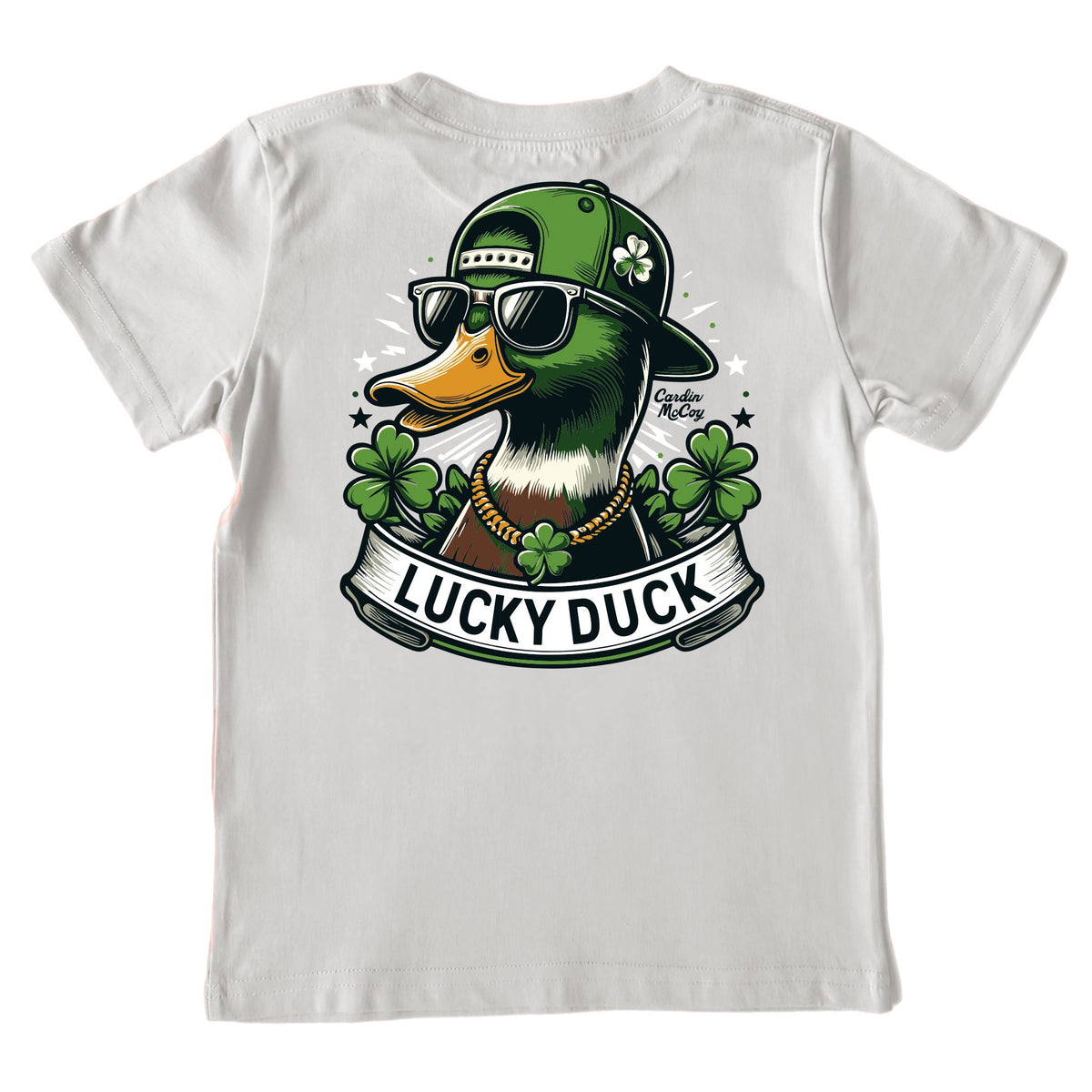 Kids' Lucky Duck Short-Sleeve Tee Short Sleeve T-Shirt Cardin McCoy Ice Gray XXS (2/3) Pocket