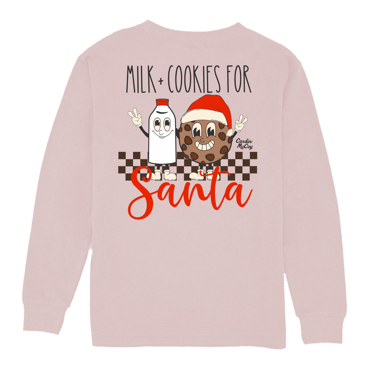 Kids' Milk & Cookies Long-Sleeve Tee Long Sleeve T-Shirt Cardin McCoy Light Pink XXS (2/3) Pocket