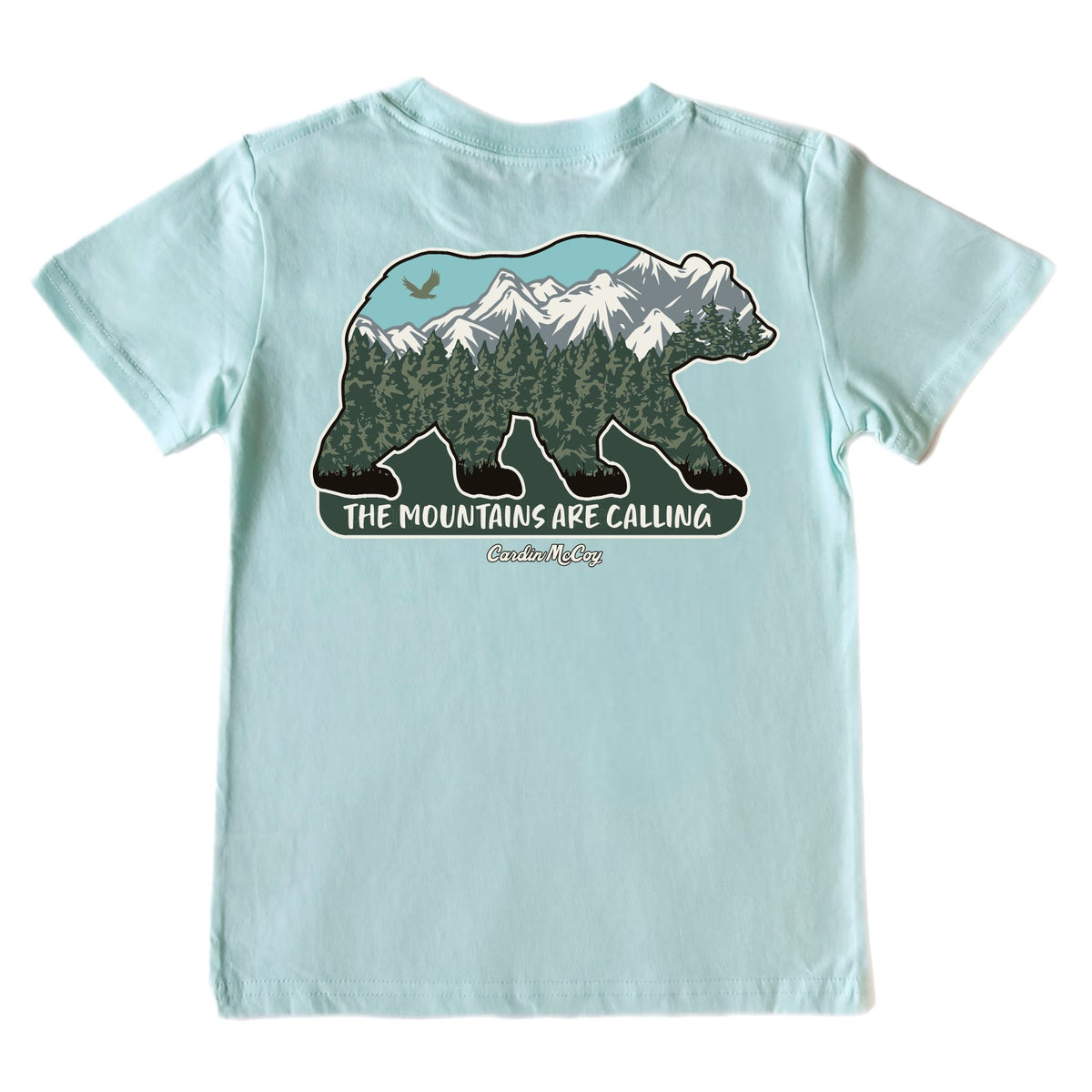 Kids' Mountains Are Calling Short-Sleeve Tee Short Sleeve T-Shirt Cardin McCoy Blue Mint XXS (2/3) Pocket