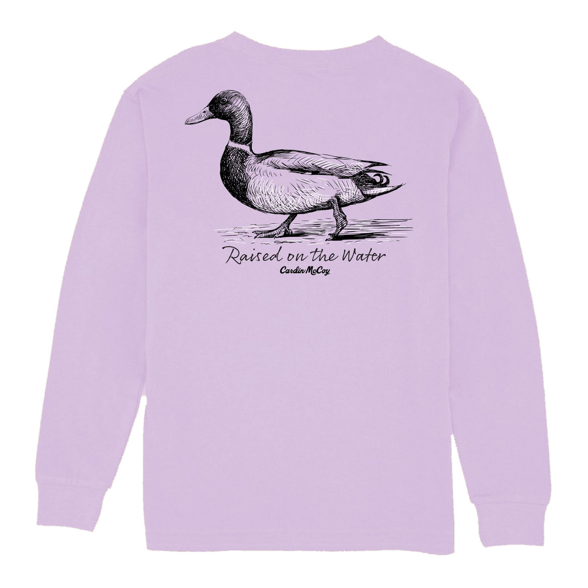 Kids' Raised on the Water Long-Sleeve Tee Long Sleeve T-Shirt Cardin McCoy Lavender XXS (2/3) Pocket