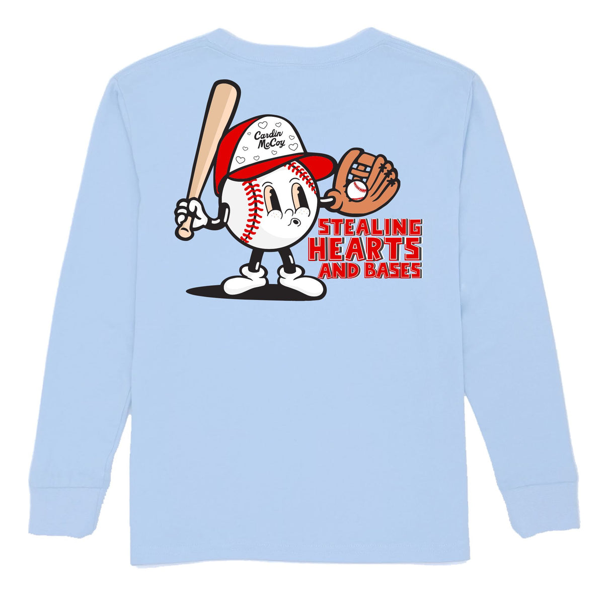 Kids' Stealing Hearts Long-Sleeve Tee Long Sleeve T-Shirt Cardin McCoy Light Blue XXS (2/3) No Pocket