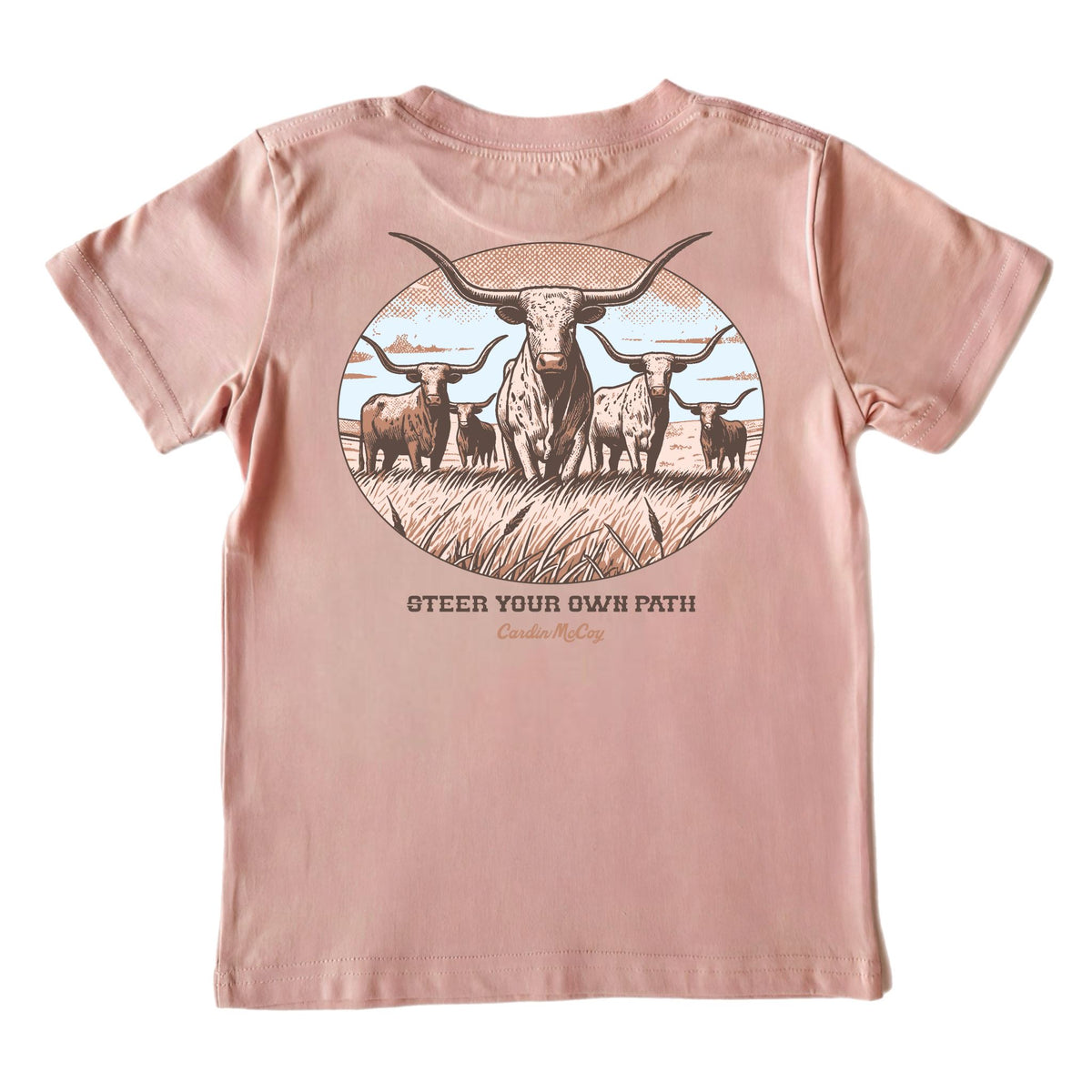 Kids' Steer Your Own Path Short-Sleeve Tee Short Sleeve T-Shirt Cardin McCoy Rose Tan XXS (2/3) Pocket