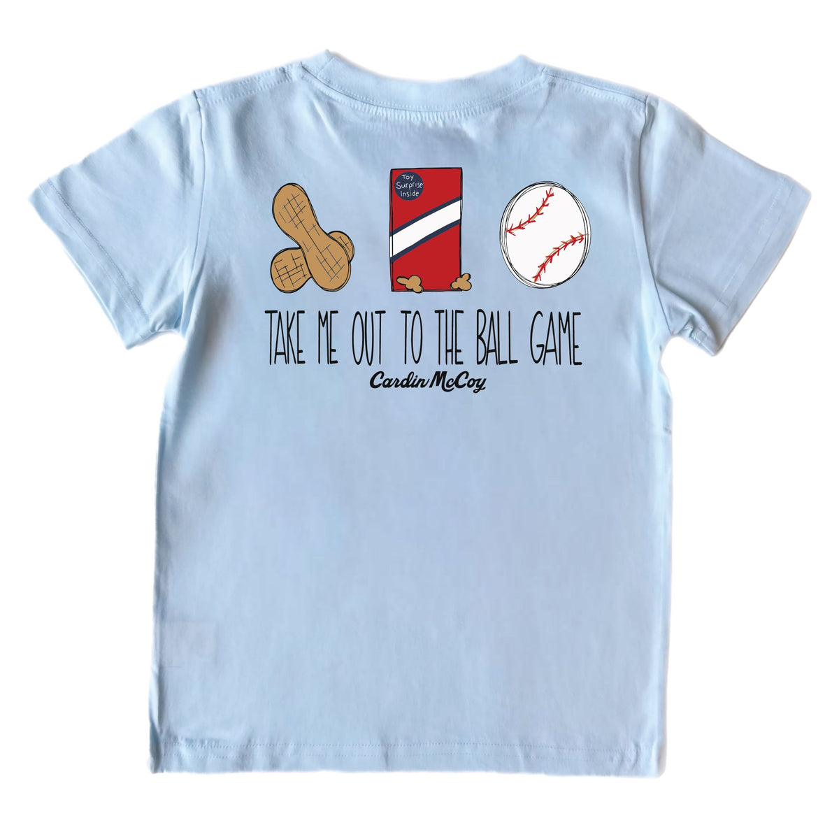 Kids' Take Me Out To The Ballgame Short-Sleeve Tee Short Sleeve T-Shirt Cardin McCoy Cool Blue XXS (2/3) Pocket