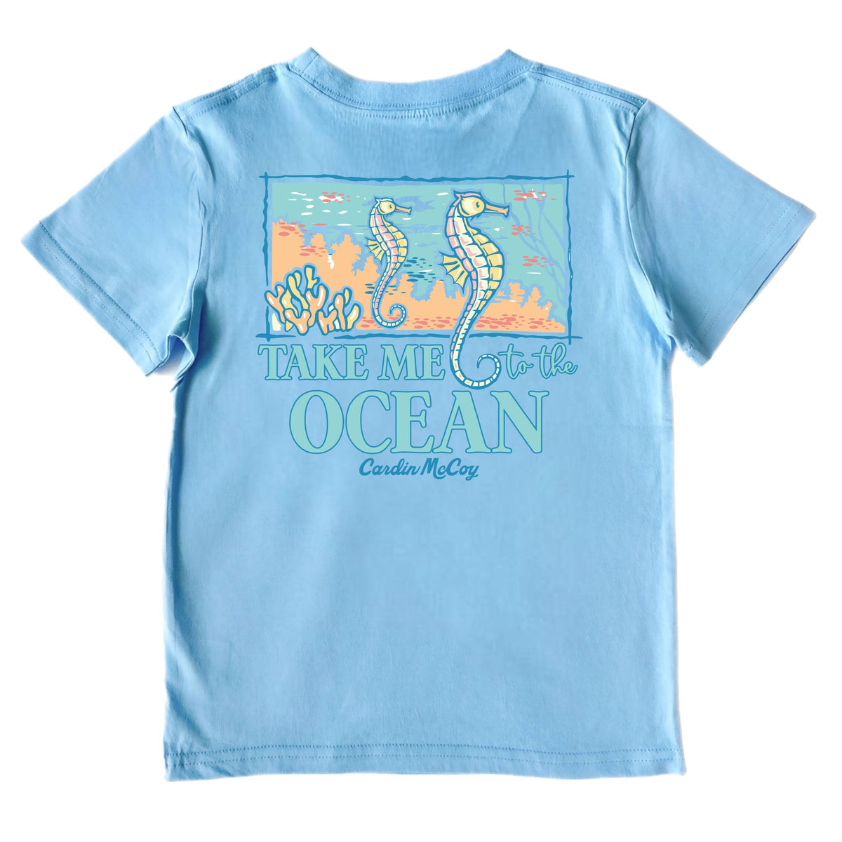 Kids' Take Me To The Ocean Short-Sleeve Tee Short Sleeve T-Shirt Cardin McCoy Light Blue XXS (2/3) Pocket