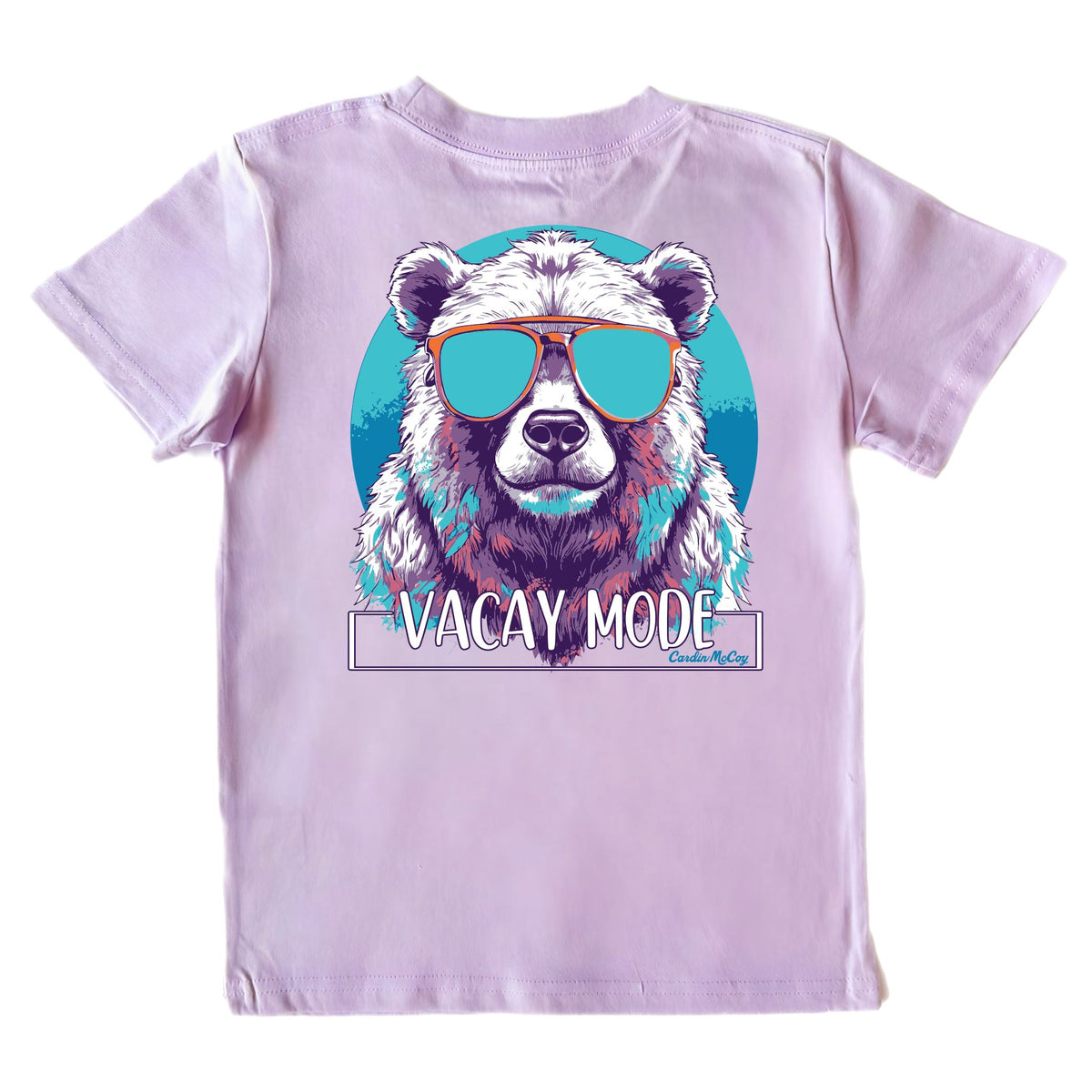 Kids' Vacay Mode Bear Short-Sleeve Tee Short Sleeve T-Shirt Cardin McCoy Lavender XXS (2/3) Pocket