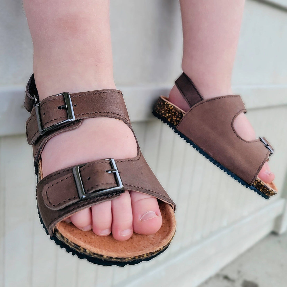 Kids' Velcro Sandal Chocolate Footwear Cardin McCoy 