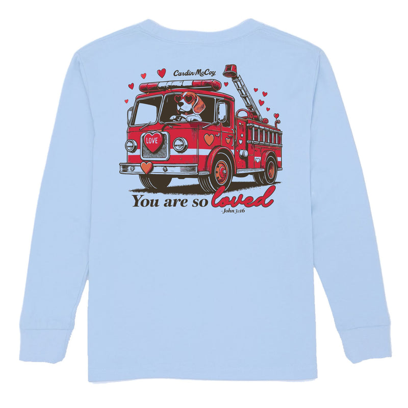 Kids' You Are So Loved Long-Sleeve Tee Long Sleeve T-Shirt Cardin McCoy Light Blue XXS (2/3) Pocket