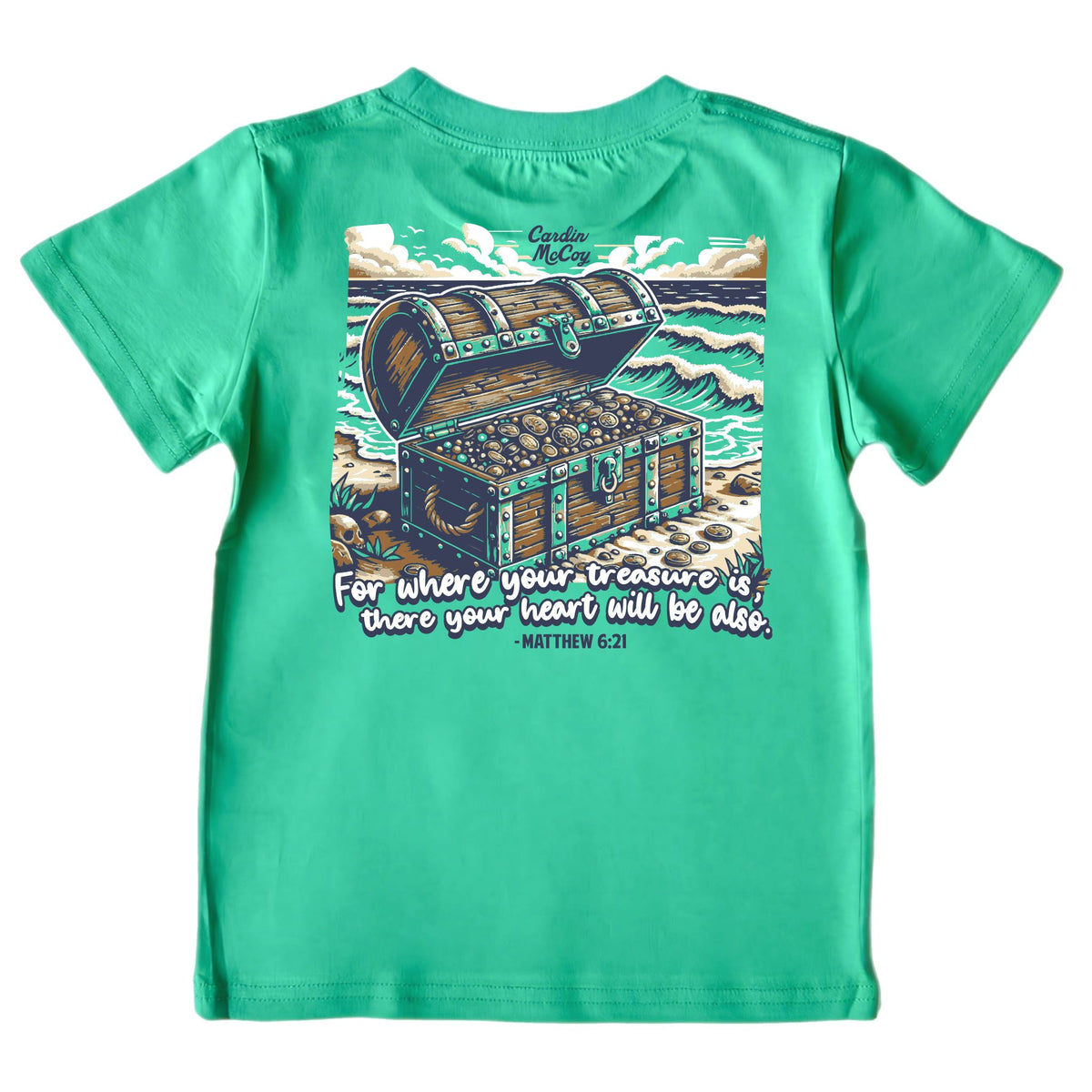 Kids' Your Treasure Short-Sleeve Tee Short Sleeve T-Shirt Cardin McCoy Green XXS (2/3) Pocket