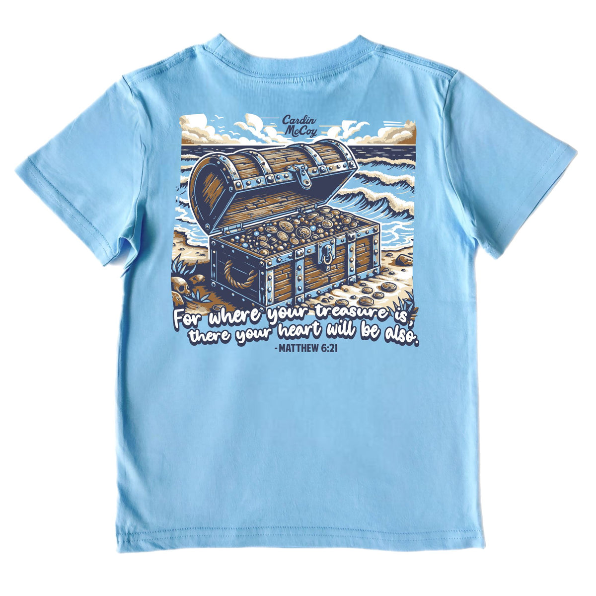 Kids' Your Treasure Short-Sleeve Tee Short Sleeve T-Shirt Cardin McCoy Light Blue XXS (2/3) Pocket